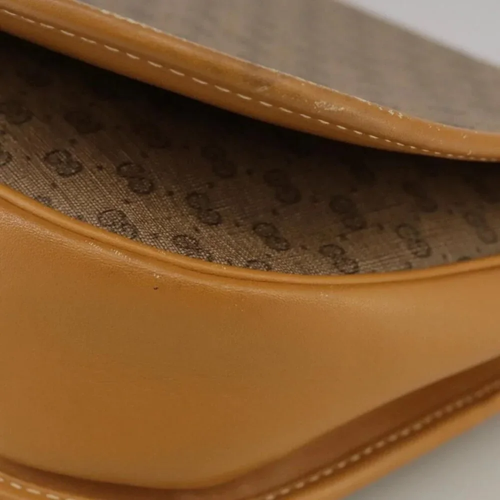 GUCCI Micro GG Supreme Shoulder Bag PVC Beige Brown Gold Auth 101967 - Picture 5 of 16